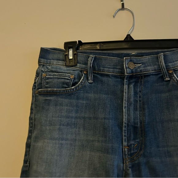 Mother Jeans Insider Crop Step Fray Not Rough Enough Blue Denim Women's Size 30 - Picture 6 of 15